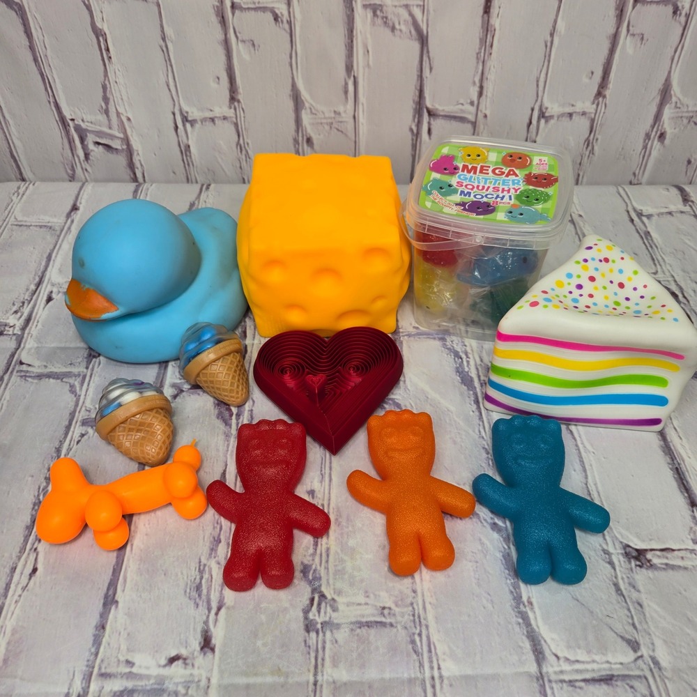 Squishy Fidget Toy Lot Multi Color & Sizes Sensory Stress Relief Kid Unisex STEM